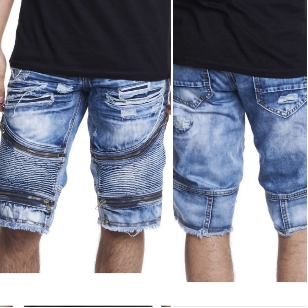 Smoke Rise , Moto Denim Shorts, Size 32